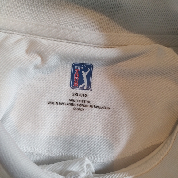 PGA Tour Men's White Short-Sleeve Polo 3X - Picture 4 of 4
